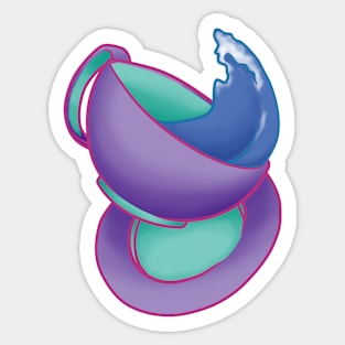 Teacup Wave Sticker